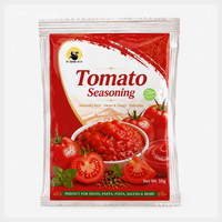 Poudre d'assaisonnement tomate douce et acidulée certifiée Halal, sachet de 10g, pour soupes et pâtes, fournisseur en gros OEM
