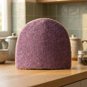 Bonnet en laine violette, couleur unie, tricoté à la main, unisexe, pour adulte, décontracté, chaud pour l'hiver, 56-58CM - Product Image 4