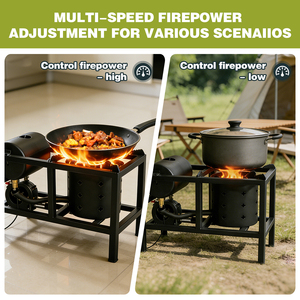 Poêle à <span class=keywords><strong>bois</strong></span> d'intérieur sans fumée pour chauffage et cuisson, à l'huile usagée, chauffage efficace avec conception robuste et durable - Product Image 5