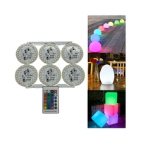 Panneau lumineux RGBW 5050 avec télécommande, carte PCB LED 6/8/16/24 LED, lampe de nuit domestique avec batterie rechargeable et contrôle par application