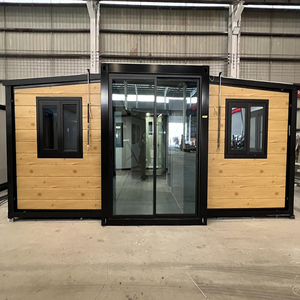 Casa Contenedor Expandible <span class=keywords><strong>de</strong></span> Lujo <span class=keywords><strong>de</strong></span> 2 Dormitorios, Casa Portátil Plegable Prefabricada a Buen Precio, Mini Casa Modular Hecha <span class=keywords><strong>de</strong></span> Acero y Madera - Product Image 1