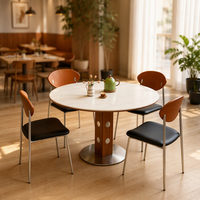 Table à manger moderne pliable et extensible 6 places pour appartement, petits espaces, plateau en pierre frittée convertible, écologique et durable pour la maison
