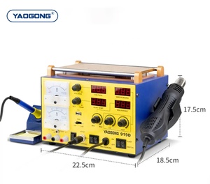 YAOGONG 919D NUEVA Estación <span class=keywords><strong>de</strong></span> Soldadura 5 en 1 con Pistola Automática <span class=keywords><strong>de</strong></span> Aire Caliente y Fuente <span class=keywords><strong>de</strong></span> Alimentación Estación <span class=keywords><strong>de</strong></span> Retrabajo para Soldadura SMD para <span class=keywords><strong>Reparación</strong></span> <span class=keywords><strong>de</strong></span> Teléfonos Móviles - Product Image 6