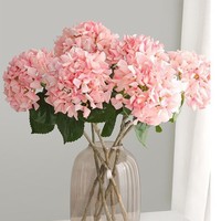 Grande Hortensia Artificielle Réaliste Faite à la Main de Haute Qualité à Tige Unique pour Décoration Mariage, Maison, Bureau et Composition Florale