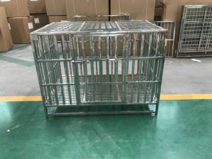 Jaula para perros de acero inoxidable de alta calidad con ruedas, conveniente casa móvil para mascotas a la venta - Product Image 4