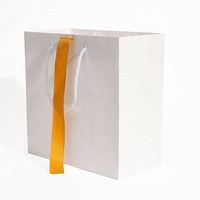 Benutzer definierte Boutique Carry Verpackung Geschenk Shopping Schmuck Hochzeit Papiertüte Kunst Papiertüte Mit Logo Print & Seil Griffe