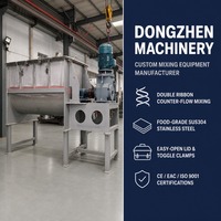 Mélangeur à ruban industriel pour le mélange de poudres sèches et de granulés, ligne de traitement pour herbes, aliments pour animaux, engrais, amidon et farine