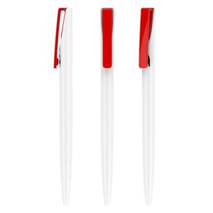 Stylo bille promotionnel personnalisé en plastique de 1,0 mm, fin, à mécanisme rotatif, pour cadeaux d'hôtel, vente en gros - Product Image 1