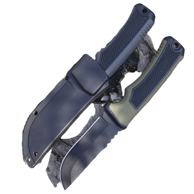 Stainless Steel Fixed Blade Knife with Durable Rubber Handle for Camping Hunting & Tactical Purposes OEM Customizable