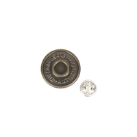 Botones Metálicos para Jeans de Moda, Redondos, con Logotipo Grabado, Sin Níquel, Clásicos, de 15mm y 17mm, Remaches Personalizados para Jeans