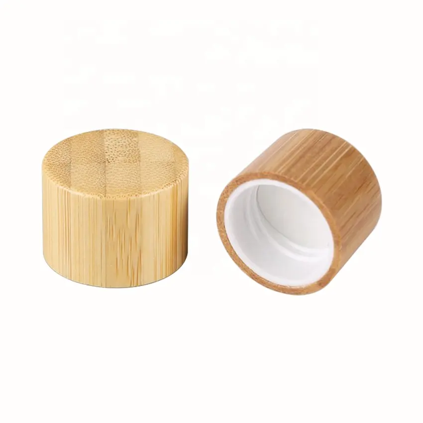 bamboo packaging 24 mm wooden bottle cap 24/410 wooden cap bamboo screw top bottle cap