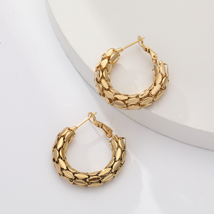 Conjunto de joyería de moda para mujer de acero inoxidable chapado en oro personalizado Ins para mujer pendientes de diseño de acero inoxidable - Product Image 5