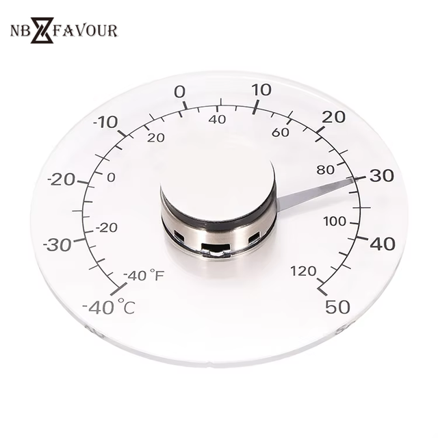 Outdoor Thermometer Home Use Lead-Free Self-Adhesive Transparent Waterproof Windproof -40~50 Windows Doors Battery-Free