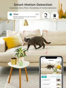 2K 3MP <span class=keywords><strong>Mini</strong></span> Cámara CCTV WiFi cámara de <span class=keywords><strong>cubo</strong></span> interior Cámara de dos vías para el hogar con aplicación de visión nocturna icsee - Product Image 5