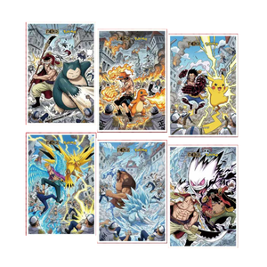 Collection de cartes de jeu PGU Culture One Pieced & Pokemoned, cartes de jeu de personnages d'anime rares, jouets en papier coloré pour enfants - Product Image 1