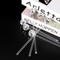 En gros, bâtonnets mélangeurs de boissons en verre effet boule disco, jetables, ensemble d'accessoires de bar pour mariages et bars