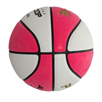 Ballon de basketball PSYCHE officiel taille 5 pour jeunes, en cuir PU rose fluorescent, pour jeu en intérieur et en extérieur, fourni par l'usine