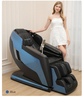 Sillón de masaje reclinable 4D de cuerpo completo con función Power Lift, riel de masaje SL Shape Track, gravedad cero, masaje Shiatsu eléctrico y música para el mercado asiático.