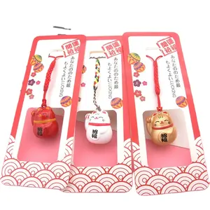 Omamori พวงกุญแจสำหรับห้อยโทรศัพท์รูปแมวน่ารัก,อุปกรณ์เสริมสำหรับเป็นของขวัญ