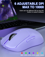 AULA SC580 Mouse Gaming Tri-mode Isi Ulang Ergonomis 10000 DPI Nirkabel RGB Backlit 7 Tombol untuk Kantor dan Gaming