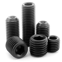 Din913 Din914 Din916 Gr12.9 Acier allié noir M1.4 M2 M2.5 M3 M4 Allen Vis sans tête Vis à douille