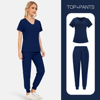 VIAOLI Ensembles de Blouses Élastiques et Douces pour Femmes, Uniformes d'Infirmière, Clinique Dentaire, Esthétique Médicale, Tenues de Travail à Séchage Rapide pour Soins de Santé