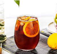 Gobelets à vin sans pied en plastique de 12 oz tasses à vin de Cocktail incassables réutilisables jetables pour la fête de mariage