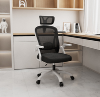 Mobilier de bureau confortable bon marché chaise d'ordinateur accoudoir réglable pivotant maille direction chaise de bureau ergonomique