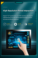 Stock Aluminium Alloy IP65 Waterproof 27 Inch Industrial Display HD-MI DVI Pure Flat Panel Industrial PCAP Touch Monitor