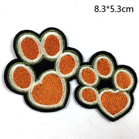 Venta al por mayor de avena bordada, ropa de moda personalizada, apliques diferentes tipos de perro, parches bordados personalizados para planchar