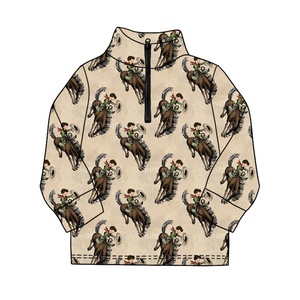 Chemises pour enfants à imprimé western cowboy respirantes sur mesure, taille plus, à manches longues, sweat-shirt à capuche, pull, équitation, printemps, automne, décontracté, garçons - Product Image 5