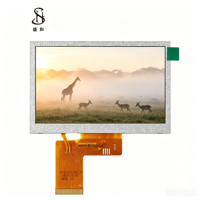 Écran LCD TFT IPS BOE de 4,3 pouces, résolution 800x480, RGB 40PIN LVDS I2C, luminosité 500 nits, rétroéclairage LED, -20°C~70°C