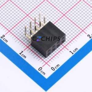 HX PM2.54-2x4P WC Pin Socket Bent Lead Through Hole,P=2.54mm Connector 2x4P 2.54mm 2.54mm Square Hole - Product Image 1