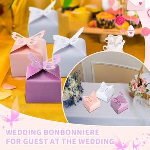 Cajas de regalo de fiesta de mariposa, Mini caja de regalo de boda de Navidad, láser metálico, golosinas para despedida de soltera, materiales reciclados - Product Image 6
