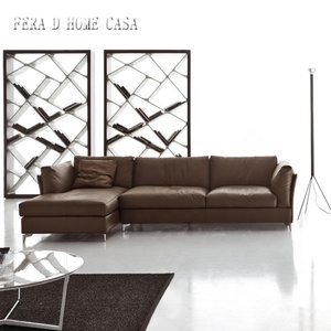 Europa italiano sala de estar esquina L forma de sofá de cuero de alta calidad sofá conjunto - Product Image 2