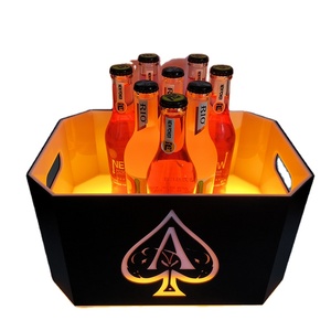 Hộp đêm tùy chỉnh logo màu sắc bia rượu sâm banh Acrylic <span class=keywords><strong>LED</strong></span> Xô đá cho các bên - Product Image 1