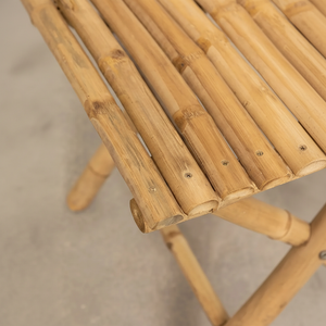 ชุดเก้าอี้ไม้ไผ่แบบเรียบง่ายพับได้สำหรับห้องนั่งเล่นทานอาหารพักผ่อน - Product Image 1