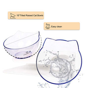 Cuencos <span class=keywords><strong>de</strong></span> lujo para mascotas, cuencos dobles con soporte, precio económico - Product Image 2