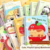 Carnet à spirales A5 A7 Kawaii, mini carnet de poche portable, papeterie pour élèves du primaire, cadeau mignon, personnalisable, vente en gros