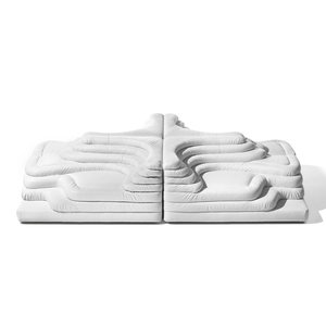 Divano in Pelle di Design Italiano, Set Modulare di Lusso Moderno <span class=keywords><strong>Terrazza</strong></span>, Divano in Legno Nordico Personalizzato per Soggiorno, Realizzato con Tessuto di Alta Qualità - Product Image 3