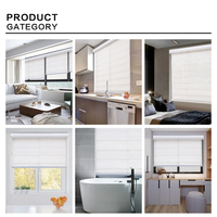 2025 Control remoto eléctrico hogar sala de estar comedor ventana sombrilla cebra cortina doble tela obturador