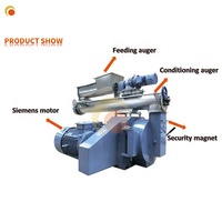 Nouvelle machine à granulés d'aliments pour animaux à matrice annulaire 10T/H, équipement de traitement de l'alimentation animale à grande échelle pour volailles et bétail, moteur Siemens