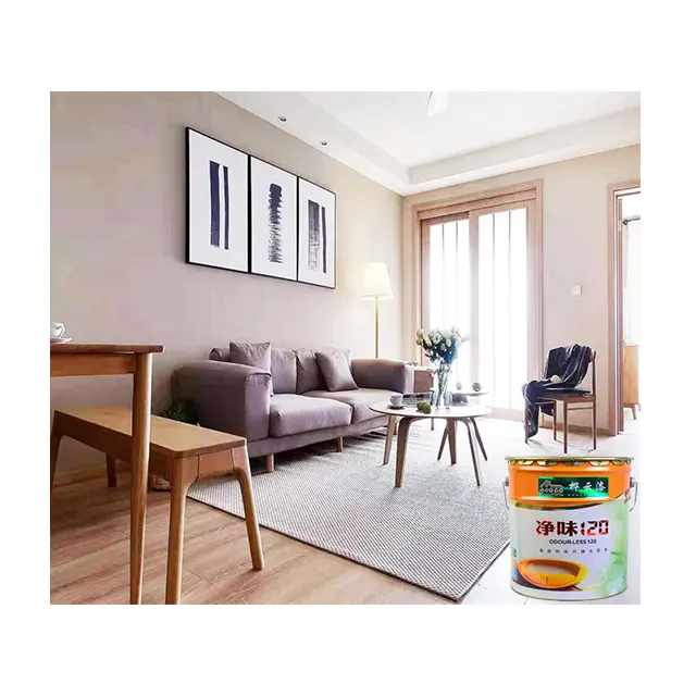 High-Grade Odour-less 120 Emulsion Coating Environmentally Friendly Interior Wall Latex Paint Building Liquid State Brush