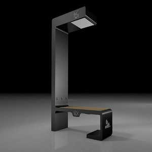 Hiện đại ngoài trời LED năng lượng mặt trời Thông Minh Giải trí ghế không thấm nước băng ghế dự bị bằng thép không gỉ cho vườn Patio công viên sử dụng - Product Image 2