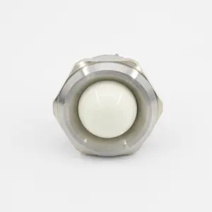28mm blanco bombilla LED luz pulsador impermeable de acero inoxidable materiales industriales interruptores de luz de pared IP67