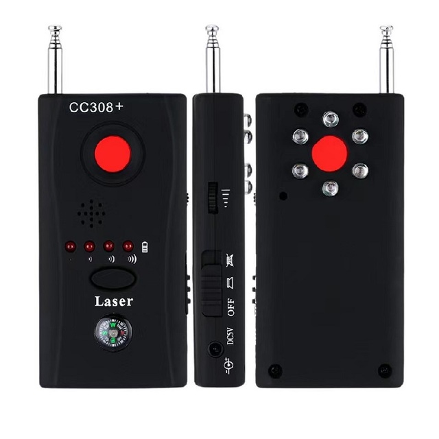 CC308 Wireless Signal Camera Detector Portable Anti Peeping Signal Scanner Privacy Protection Bug Finder for Office and Travel