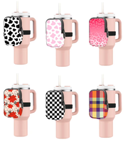 Portefeuille mini-zippé en néoprène avec logo personnalisé pour femmes, pour gobelet isotherme de 30 à 40 oz, bouteille d'eau, pochette pour sacs isothermes