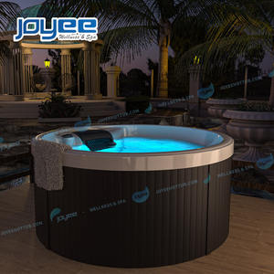 JOYEE Bain à remous rond européen pour <span class=keywords><strong>4</strong></span> <span class=keywords><strong>personnes</strong></span> Tube chaud Baignoires SPA extérieures Jacuzzier Baignoires de massage Spa de jardin Hottub spa <span class=keywords><strong>extérieur</strong></span> - Product Image 1