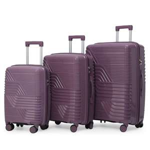 กระเป๋าเดินทางล้อลาก PP แฟชั่นข้ามพรมแดน รุ่นใหม่ ขนาด 24 นิ้ว แบบถือขึ้นเครื่องได้ ชุดสามชิ้น ล้อหมุนเงียบ ขนาด 20 นิ้ว ผลิตจากโพลีเอสเตอร์ น้ำหนักเบา - Product Image 4