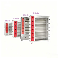 Machine à rôtir au poulet automatique commerciale en acier inoxydable à gaz pour l'extérieur avec une capacité de 16 à 20 pièces